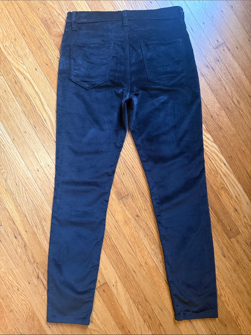 Hudson Jeans Black Straight Leg Corduroy Pants